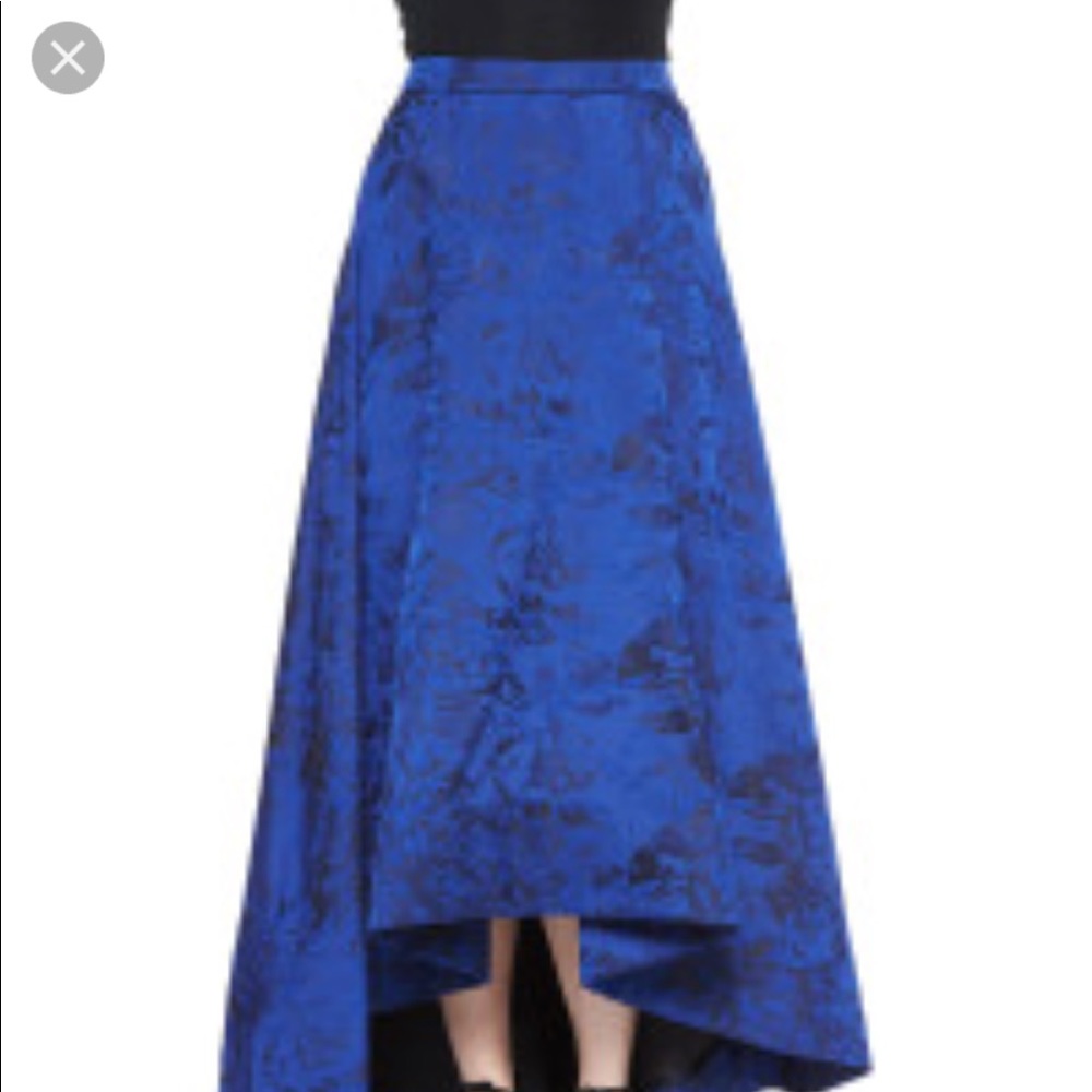 Alice and Olivia brocade hi-low ball gown skirt